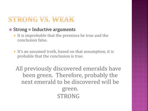 strong vs weak arguments.